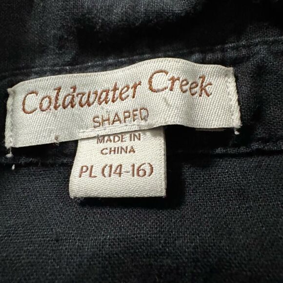 Coldwater Creek Women’s Petite Size Large Button Up Shirt Linen Blend Casual - Picture 4 of 10